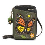 Chala 850MB7 MONARCH BUTTERFLY Wallet Crossbody Purse