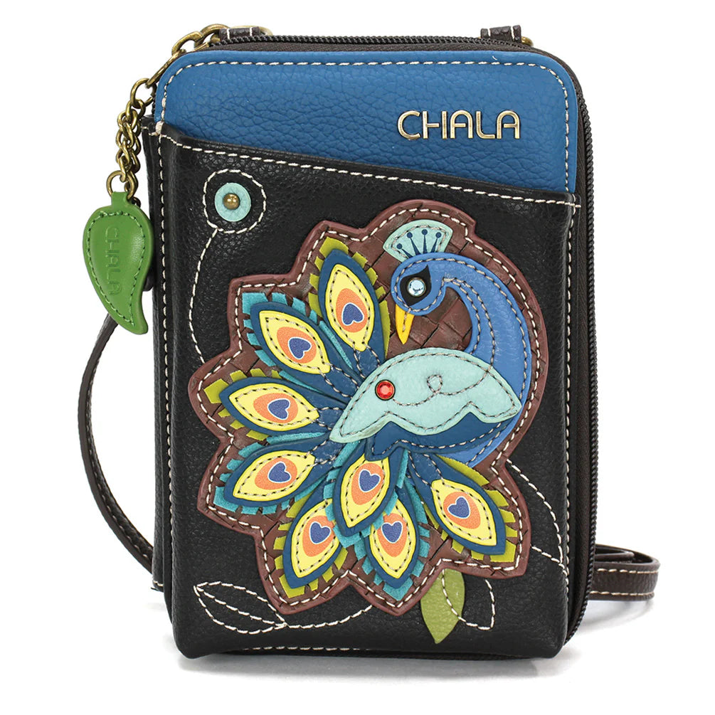 Chala 850PEC6 PEACOCK Wallet Crossbody Cell Phone Purse