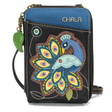 Chala 850PEC6 PEACOCK Wallet Crossbody Cell Phone Purse
