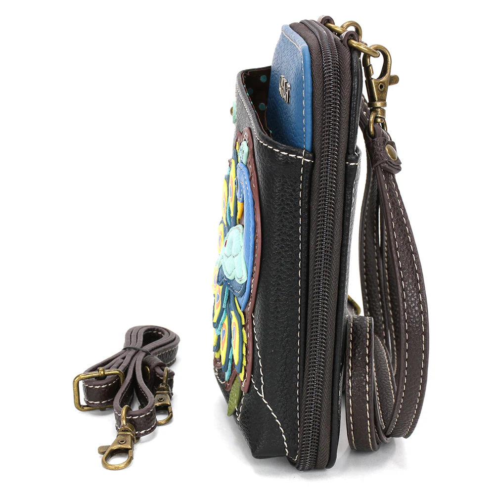 Chala 850PEC6 PEACOCK Wallet Crossbody Cell Phone Purse