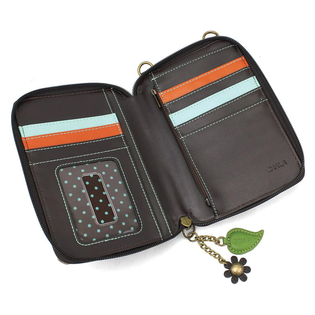 Chala 850OLA3 OWL A TAUPE Crossbody Cell Phone Purse