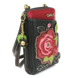 Chala 850RSB6 RED ROSE Wallet Crossbody Purse