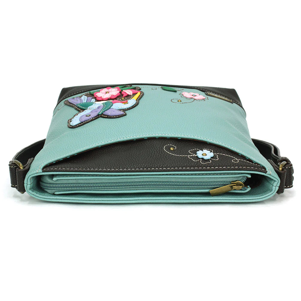 Chala 853HBA1 HUMMINGBIRD A Blue Sweet Messenger Tote Bag