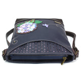 Chala 853HD1 HYDRANGEA Navy Sweet Messenger Tote Bag