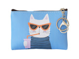 22Tote 8K3KK KOOL KAT Blue Cat Coin Purse