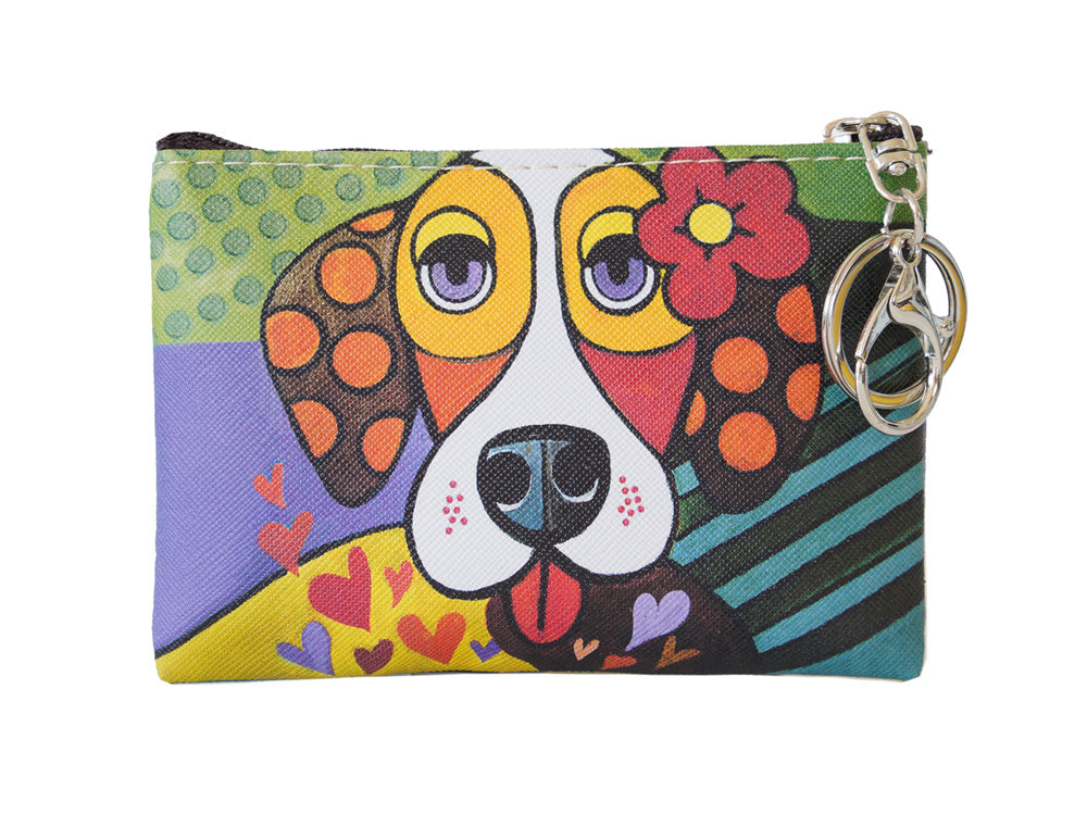 22Tote 8K3FP FLOWER POWER Multicolor Dog Coin Purse
