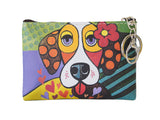 22Tote 8K3FP FLOWER POWER Multicolor Dog Coin Purse