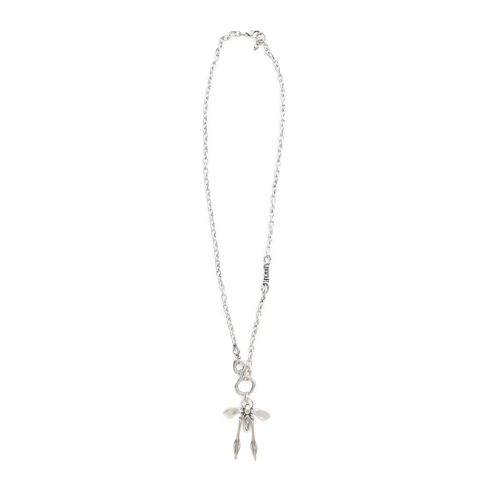 Chanour 3926 Handmade Dragonfly Crystal Pewter Necklace