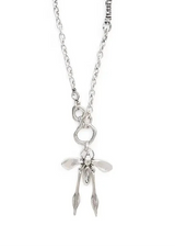 Chanour 3926 Handmade Dragonfly Crystal Pewter Necklace