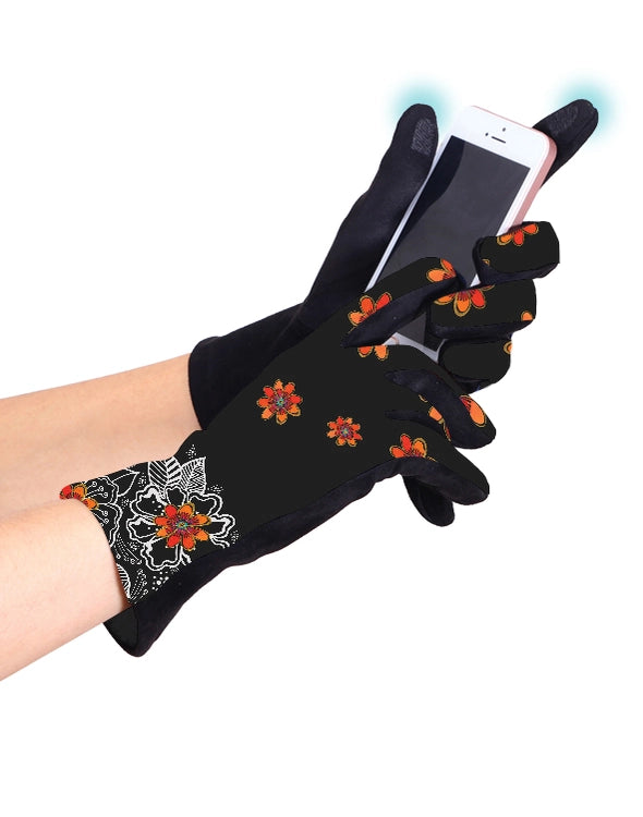 RainCaper G-LB41 Laurel Burch Orange Blossoms One Size Touch Screen Gloves