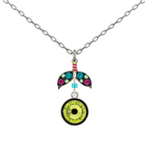 Firefly 9168-CG Orange and Citrus Green Pendant Necklace