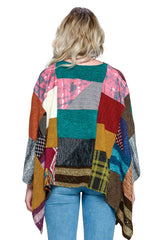 Yak & Yeti 21540 One Size Bohemian Multicolor Patchwork Poncho