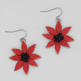 Sylca BP23E02R Red Amaya Flower Earrings