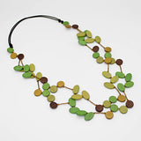 Sylca BP23N02G Green Lizzie Petal Necklace