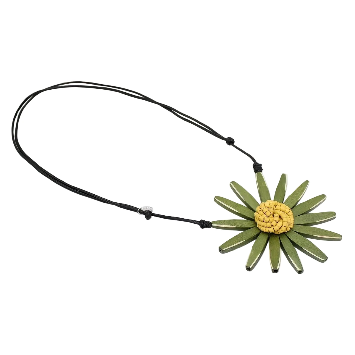 Sylca BP23N13OV OLIVE Amaya Flower Statement Necklace