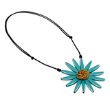 Sylca BP23N13TL TEAL Amaya Flower Statement Necklace