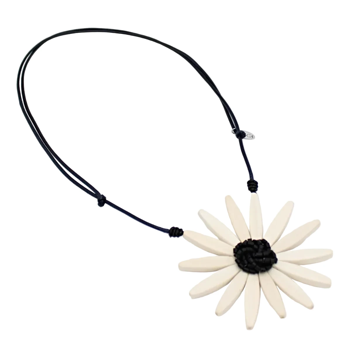Sylca BP23N13WT WHITE Amaya Flower Statement Necklace