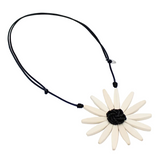 Sylca BP23N13WT WHITE Amaya Flower Statement Necklace