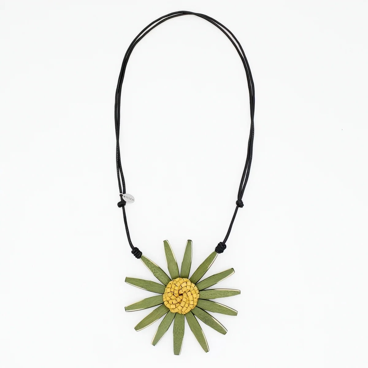 Sylca BP23N13OV OLIVE Amaya Flower Statement Necklace