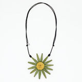 Sylca BP23N13OV OLIVE Amaya Flower Statement Necklace