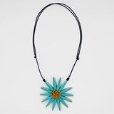 Sylca BP23N13TL TEAL Amaya Flower Statement Necklace