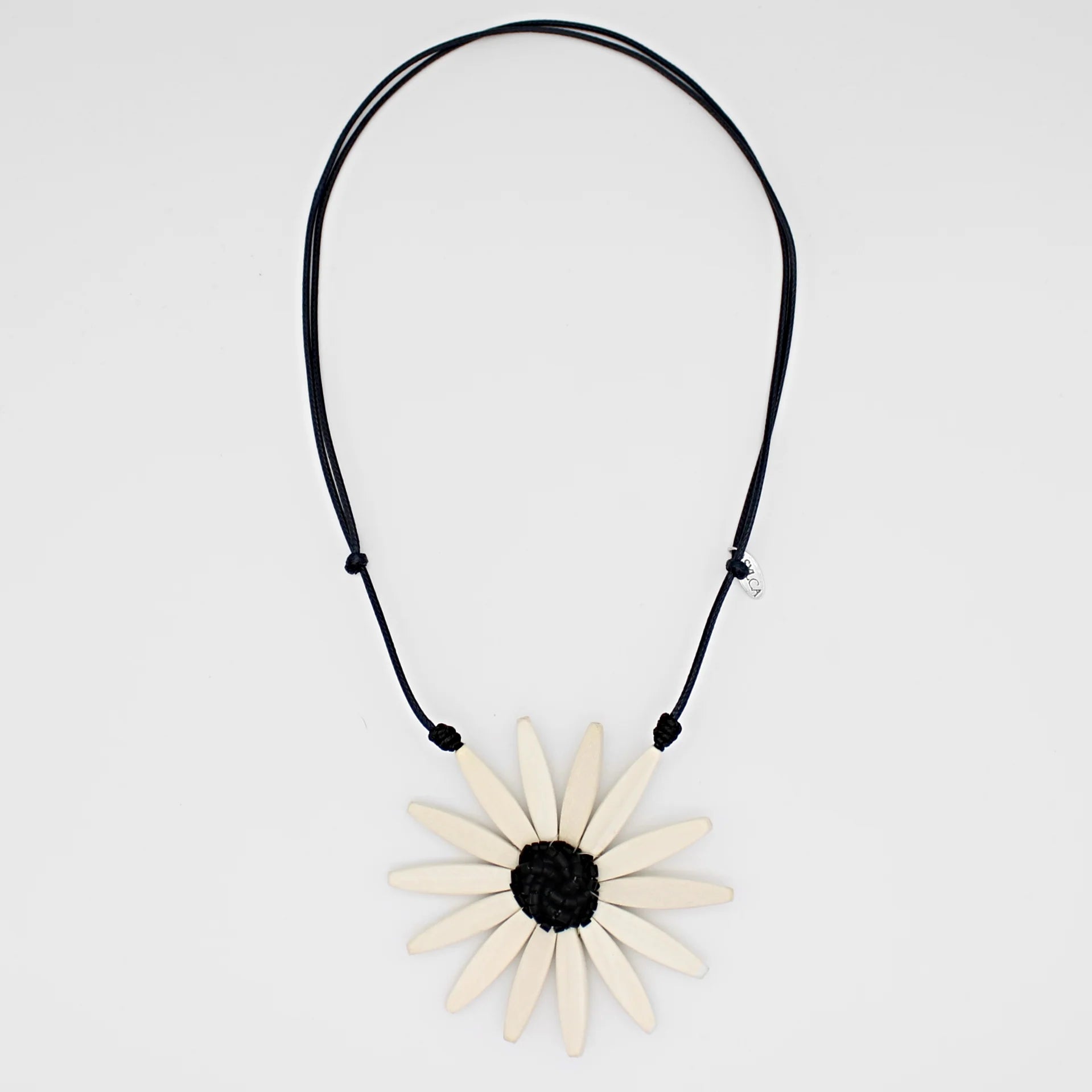 Sylca BP23N13WT WHITE Amaya Flower Statement Necklace