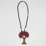 Sylca BP23N23F Fuchsia Contemporary Tree Necklace