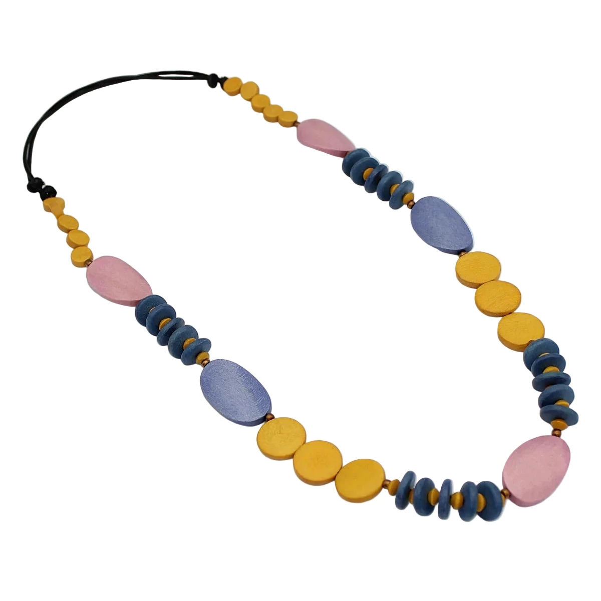 Sylca BP24N05MU Multi-Color Wooden Tiggy Necklace