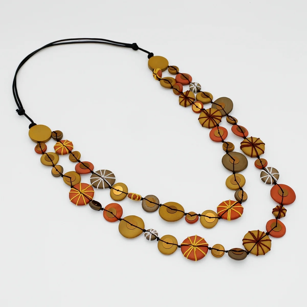 Sylca BP25N01 Orange Melody Statement Necklace