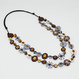 Sylca BP25N01 Brown Melody Statement Necklace