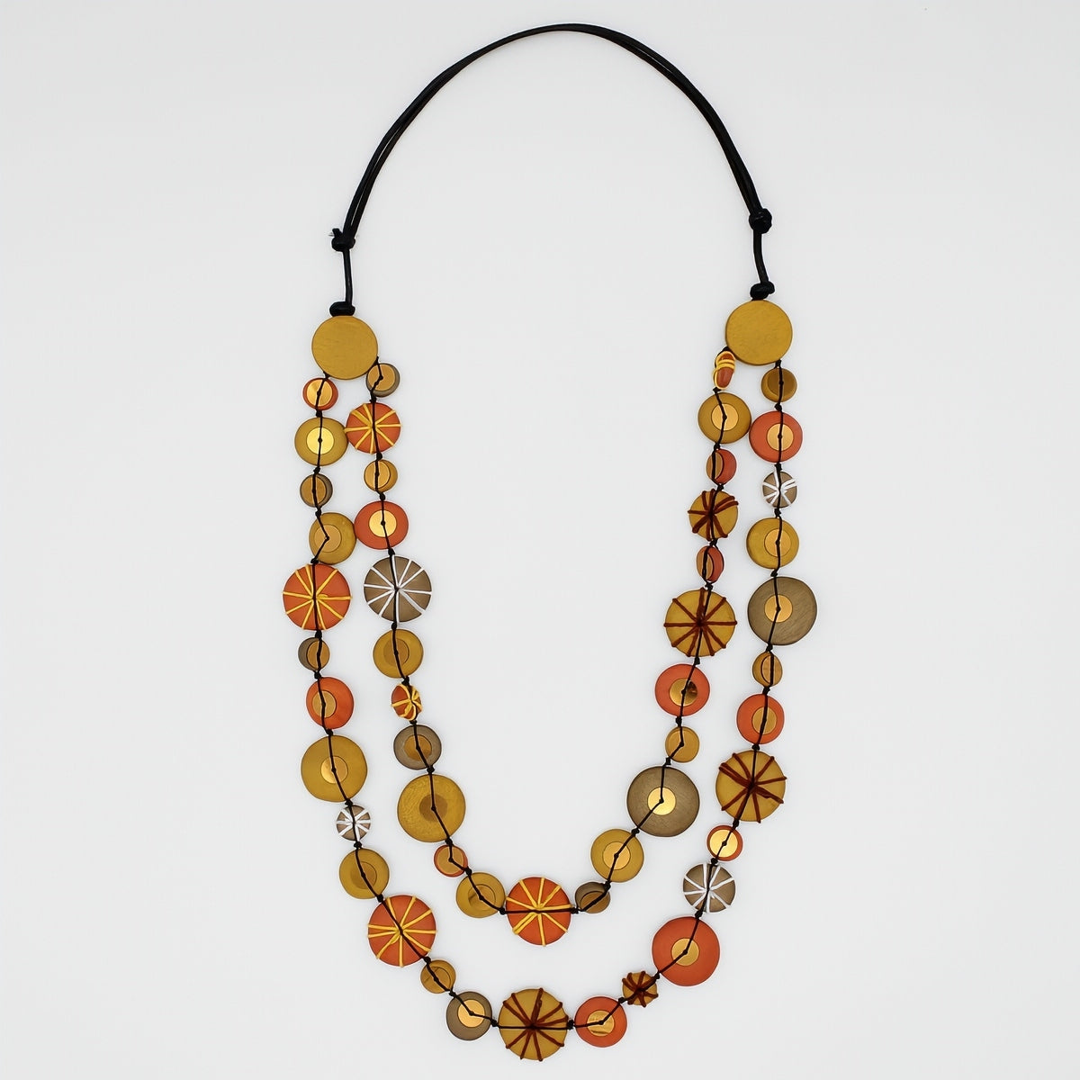 Sylca BP25N01 Orange Melody Statement Necklace