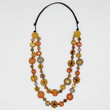 Sylca BP25N01 Orange Melody Statement Necklace