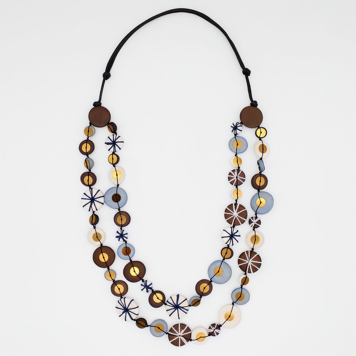 Sylca BP25N01 Brown Melody Statement Necklace