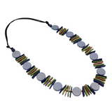 Sylca BP25N05PE Periwinkle Kaia MIxed Bead Statement Necklace