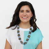 Sylca BP25N05PE Periwinkle Kaia MIxed Bead Statement Necklace