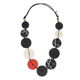 Sylca BP25N24 BLACK Alida Circle Statement Necklace