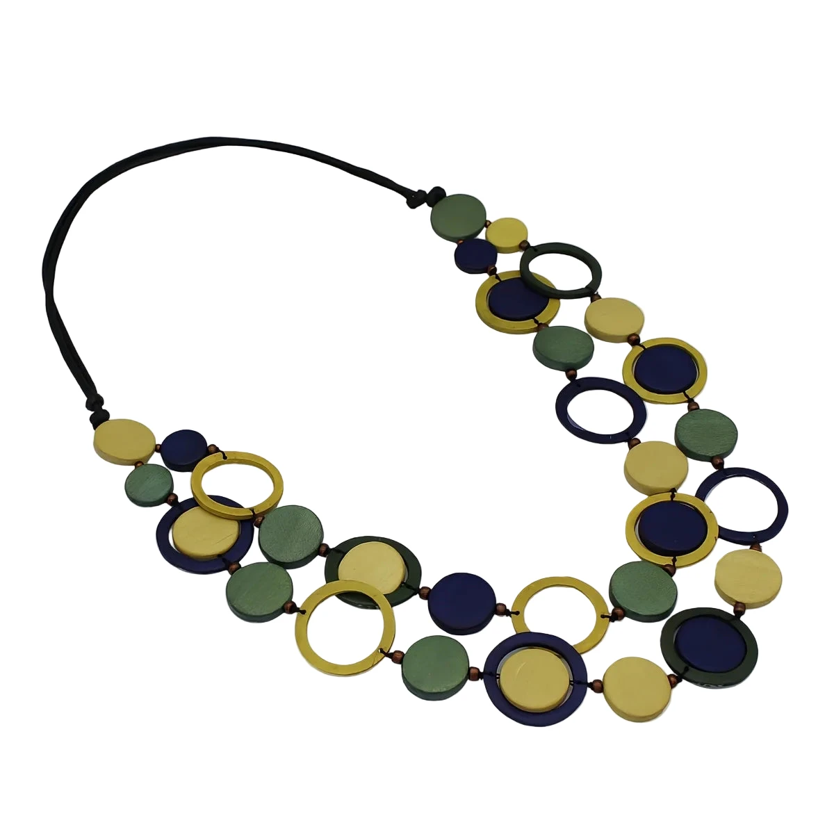 Sylca BP25N30Y Yellow Circle Cut-Out Necklace