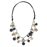 Sylca BP25N34GY Gray Juliette Drop Double Strand Necklace