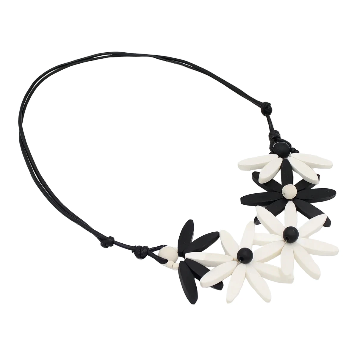 Sylca BP25N35WT WHITE Garland Nectar Statement Necklace