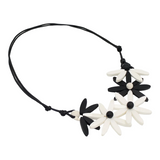 Sylca BP25N35WT WHITE Garland Nectar Statement Necklace
