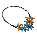 Sylca BP25N35BN BROWN Garland Nectar Statement Necklace