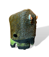 Alan Potter BISON Brown and Green Bison Raku Ceramic Sculpture