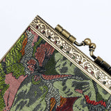 Cathayana CHR-39 Green Floral Brocade RFID Blocking Credit Card Holder/Case/Wallet