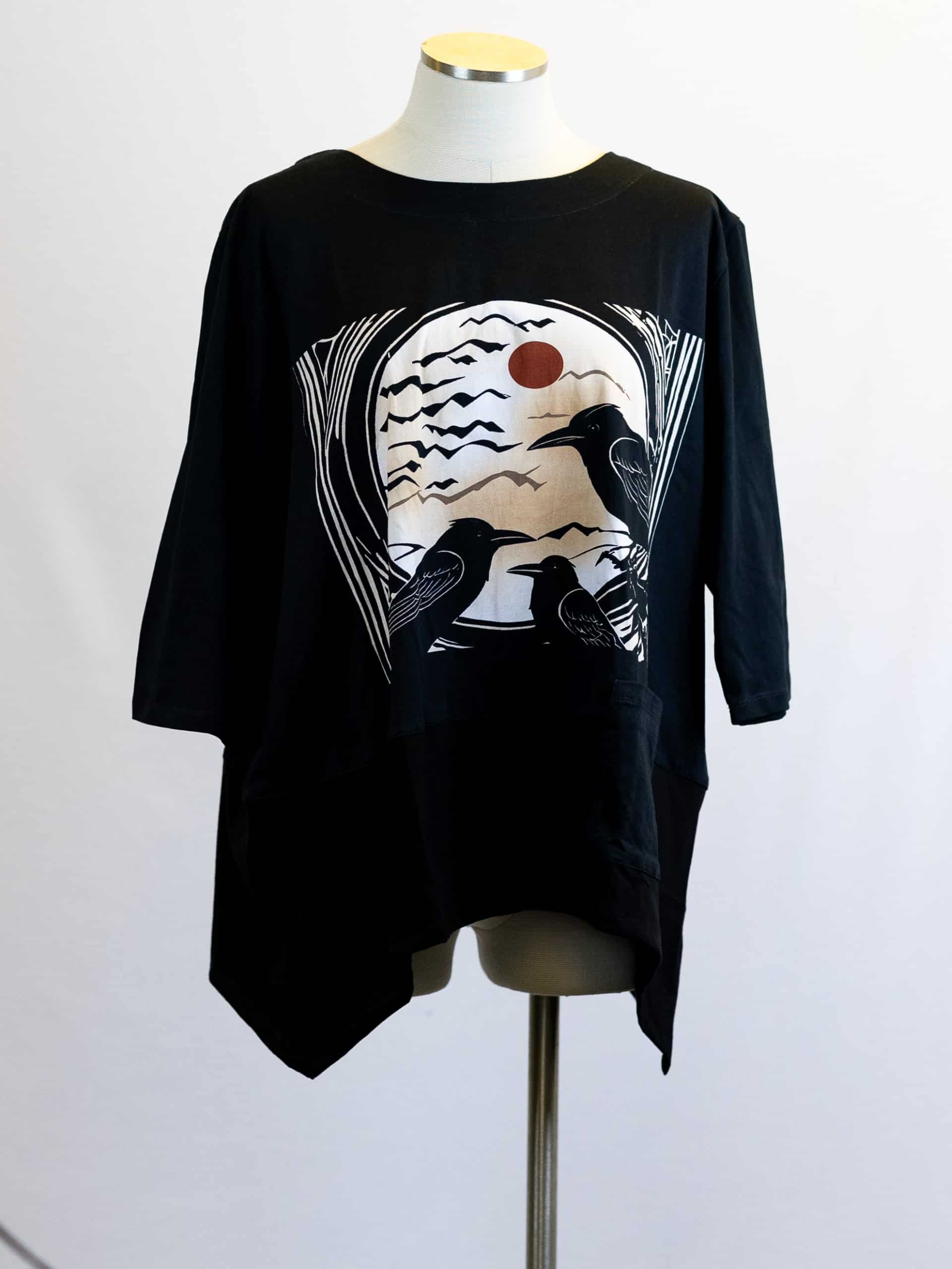 Cupcake CL152031 Three Crows 100% Cotton 3/4 Sleeve Top