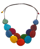 Canoa CLSC5 Rainbow Classic Two Strand Tagua Necklace