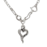 Chanour CN108 Handmade Silver Plated Pewter Necklace With Heart Pendant