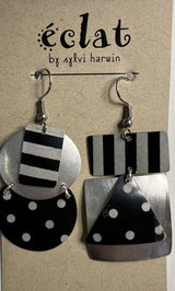 éclat by Sylvi Harwin CSPBS Black Silver Anodized Aluminum Earrings