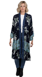 Shannon Passero 5409CP One Size Coastal Print Ying Long Cardigan