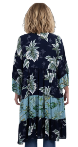 Shannon Passero 5409CP One Size Coastal Print Ying Long Cardigan