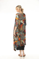 Moonlight D4224PRG RUST Mixed Pattern Patch Print Dress